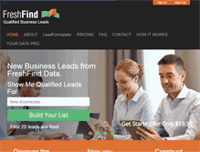 Tablet Screenshot of freshfinddata.com